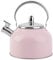 Stainless Steel Whistling Kettle - 2.5L with Handle for Kitchen, Gas Stove, Camping - Pink