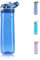 DEARART 750ml blaue Wasserflasche mit Griff, BPA frei, automatische Ausgießer Wasserflaschen, Einhandbedienung, schnell ohne Stroh, einfach für Outdoor-Sportarten, Büro, Fitnessstudio usw.
