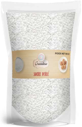 GREENDOSO® Sucre Perlé Casson 900g – Grains Moyens, Chouquettes & Gaufres | Ne Fondent pas à la Cuisson : Croquant Garanti. Sucre en Grains pour Gaufres Liégeoises & Brioches. Fabriqué en France.
