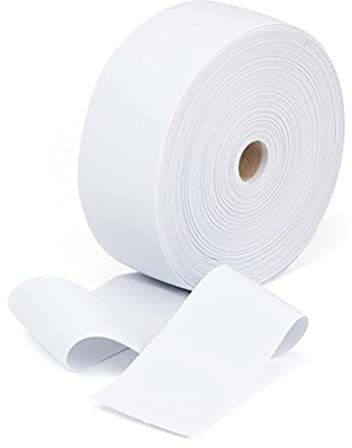 25 m Elastisches Band, Flach, Elastisches Band, Handwerk, Breit, Elastisches Band, Breit, Flaches Gummiband, Schwarzes Elastisches Band, Elastisches Nähband, Weißes Nähband, (100 mm x 25 m)