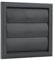 Vents 4 inch Black External Gravity Grille Air Vent Cover 100 mm Extractor Fan Back Draught Shutter Covers Ducting Tumble Dryer Bathroom Outside Wall Ventilation Hose Duct Grill