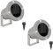 ledscom.de 2 Stück Gartenstrahler DUK für außen, IP65, Stecker, grau, 1x GU10 max. 15W