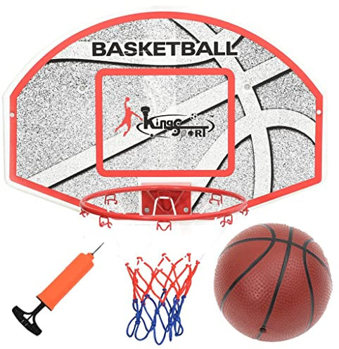vidaXL Ensemble de Panneau de Basket Mural 5 pcs Panier de Basket Jouet pour Enfants Ensemble de Jeu de Basket-Ball Jardin Garage Allée 66x44,5 cm