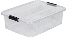 Kreher Aufbewahrungsboxen Master mit Deckel in Transparenter Ausführung. In verschiedenen Größen (wählbar). Aus robustem Kunststoff. (21 Liter)