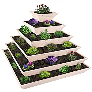empasa Hochbeet Blumenkasten Kräuterbeet Frühbeet Pflanzkübel Pflanzkasten aus Holz für Garten, Balkon und Terrasse, Ausführung:Cleo - 115 x 90 x 115 cm