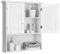 Multigot Wooden Bathroom Cabinet, Wall-Mounted Storage Cabinet with Adjustable Shelf and Compartment, Modern Toilet Cupboard Storage Unit for Kitchen Living Room Corridor (White, with Wooden Handles)
