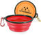 Pet's Playground Collapsible Dog & Cat Bowl | Raised, Portable & Easy to Wash | Red & Orange, 1 Litre