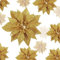 24 Stück 3 Größen Weihnachten Glitzer Künstliche Weihnachtsstern Blumen mit Clips Weihnachten Magnolien Blumen Weihnachten Weihnachtsstern Weihnachtsbaumschmuck für Weihnachten Hochzeit (Gold)