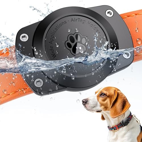 Airtag Support de Collier pour Chien Ultra étanche, sécurisé et Discret, s'adapte à Toutes Les largeurs de Colliers pour Animaux de Compagnie, étui (Lot de 1)