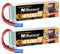Nihewo 4s Lipo Battery 14.8v RC Battery 4500mAh 60C with EC5 Plug Compatible with Arrma Axial Losi Blade E-flite 1/8 Scale RC Car Truck Vehicle Airplane Helicopter Boat Tank Models (2Packs)