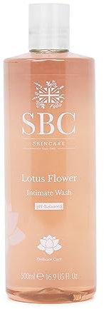 SBC Skincare Lotus Flower Intimate Wash 500ml - Feminine Menopause Wash for Dryness and Irritation
