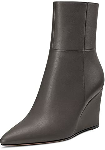 Castamere Donna Alto High Tacco Heel Zeppa a Punta Stivaletti Classico Cerniera Slip-on Stivali Feste da Matrimonio 8.5 CM Heels Metallico 40 EU