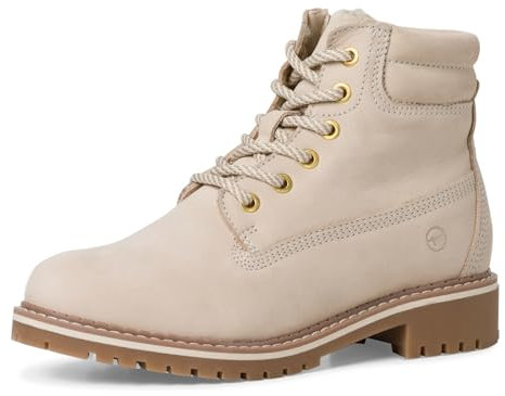 Tamaris Damen Schnürstiefel gefüttert Leder Blockabsatz Winter; ANTELOPE/braun; 39 EU