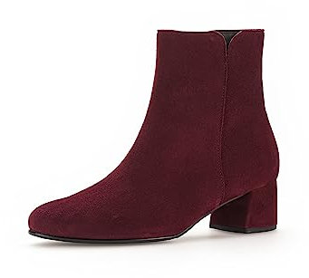 Gabor Stivali da donna, stivaletti da donna, plantare intercambiabile, rosso bordeaux, 35 EU