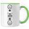 Trendation - Schreibmaschine Tasse Geschenkidee für Schreibmaschinen retro Nostalgiker Geburtstag Lustiges Geschenk :(+ Schreibmaschine = :) (Grün)