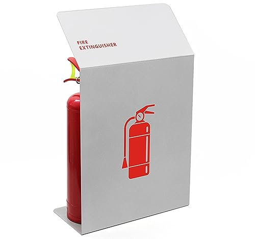 ARCVOX Feuerlöscher-Kabinett Edelstahl, Lobby-Feuerlöscherkoffer, Feuerlöscherhalter für Gewerbe/Privat, Dekoration für Brandschutzgeräte (Color : White)