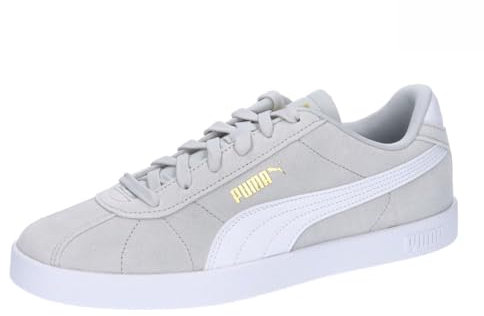 PUMA Unisex Adults Club II Sneaker, Glacial Gray-PUMA White-PUMA Gold, 37 EU