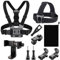 YHTSPORT Brustgurt Halterung + Kopfhalterung Kopfgurt Action Cam Zubehör, Einstellbarer Action Cam Halterung, Handy Brusthalterung Kopfband Kompatibel mit Gopro Und Andere Action Kameras