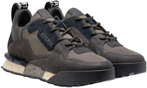 REPLAY Herren Field Melt Sneaker, 197dk Grey Navy, 44 EU