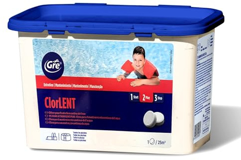 Gre 76022L ChlorLent, langsames Chlor Tabs à 250 g - 1 kg