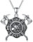 PROESS Feuerwehrmann Halskette 925 Sterling Silber Feuerwehrmann Schutz Halskette Feuerwehr Anhänger Feuerwehr Schmuck Geschenke für Damen und Herren