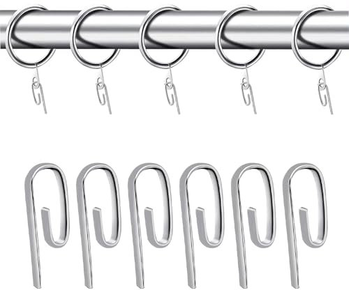 MERCURY TEXTIL- Ganchos de Cortina de Metal. Ganchos de Riel Resistentes y Duraderos para Cortinas de Sistema de Riel, Fácil Instalación. (50)
