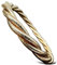 Yvelise Bracelet bouddhiste torsadé - Jonc certifié fait en Thailande - Authentique - Champagne - Taille M