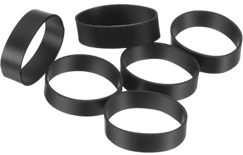 QUARKZMAN 100 Stück Gummibänder, 15x5mm Gummibänder Ringe Kabelbinder Starke Elastische Bänder Rutschfest für Kabelumwicklung Taschenverpackungen, Schwarz