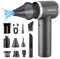 WORKPRO Soffiatore d'Aria Elettrico 2 in 1, 120000 giri/min, 4 Velocità, Air Duster Ricaricabile Type-C, Aspirapolvere Portatile per Auto, Tastiera, Esterni, Materassini Gonfiabili e Pulizia Domestica
