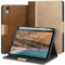 KingBlanc Funda para iPad Mini 7 A17 Pro, iPad Mini 7ª/6ª generación (8.3 pulgadas 2024/2021) con soporte para lápices, funda de soporte de cuero vegano, apagado y encendido automático, ángulo