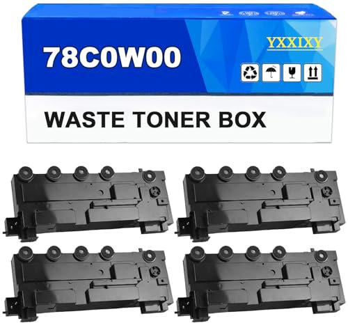 YXXIXY 78C0W00 Boîte/Bouteille De Toner Usagé Compatible pour Lexmark C2240 C2325dw C2425dw C2535dw C2640 CS521dn CS521 CS421dn CX421adn CX522ade CS622de CX625 CX622ade MC2 4-Pack