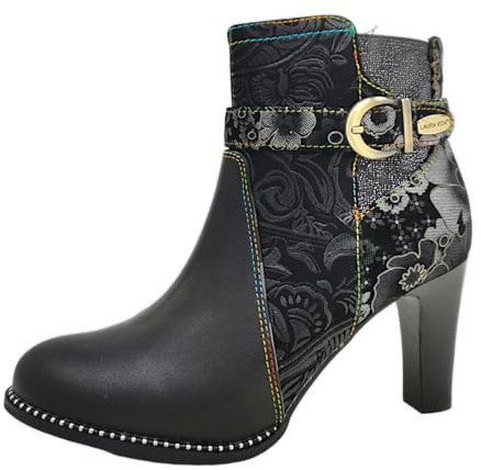Laura Vita Damenschuhe Stiefeletten Schwarz Freizeit, Schuhgröße:38 EU