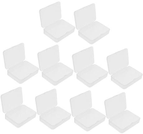 Gogogmee 10 Stück Kunststoff-aufbewahrungsboxen Mit Deckel Spielkartenhalter Sammelkarten-aufbewahrungsbox Organisationsbehälter Für Perlen Visitenkarten
