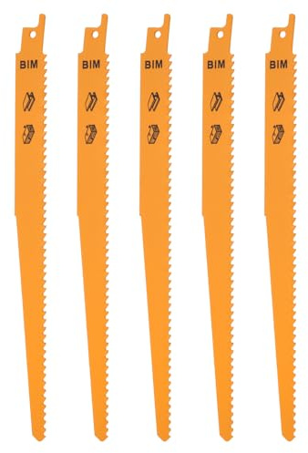 SG Store DT2349 Säbelsägeblätter, 6 TPI/4,2 mm, Bi-Metall-Säbelsägeblätter für Hartplastik und nageleingebettetes Holz, 5 Stück