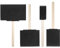 BOHUIZ Lot de 4 pinceaux éponge en mousse avec poignées en bois pour peinture, teinture, vernis et projets de bricolage