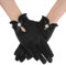 Grevosea 1 Paar Handschuh Kurze Braut Handschuhe Spitzenhandschuhe Satin Handschuhe Damen Sommer Hochzeits Oper Dinner Handschuhe(Schwarz)