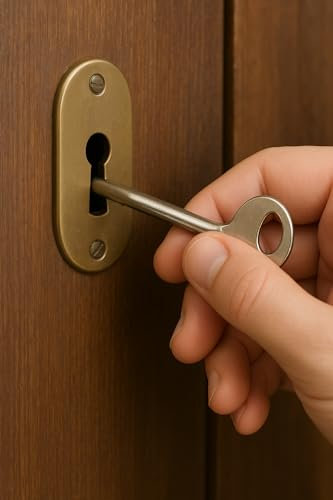 Chiave Universale Passpartout per Serrature Patent Interno | Compatibile AGB Serie Centro e Vecchio Tipo | Finitura Oro/Bronzato (Bronzo)