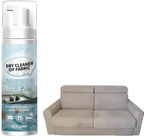 Household Fabric Upholstery Cleaner,100ml Foam Dry Cleaning Agent,Dry Foam Cleaner,Heavy Duty Detergent Cleaner,Foam Cleaner Spray