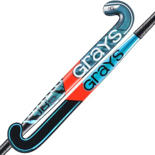 GRAYS Hockeyschläger DB6 Dinabow, schwarz/blau, Hockeyschläger Gras (37,5)