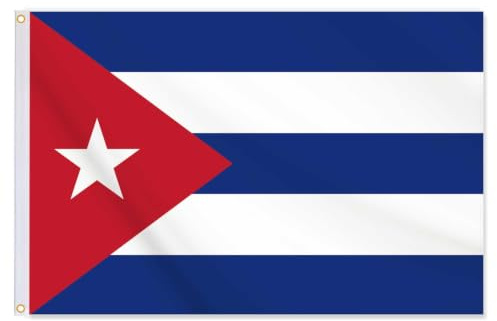 60x90 CM Kuba Flagge,Mittelgröße kubanischen Flaggen,24x36 Zoll doppelt gedrucktes dauerhaftes Banner,150D dicke Polyester-Outdoor-Dekorationen mit 2 Messing-Grommet(Cuba,M)