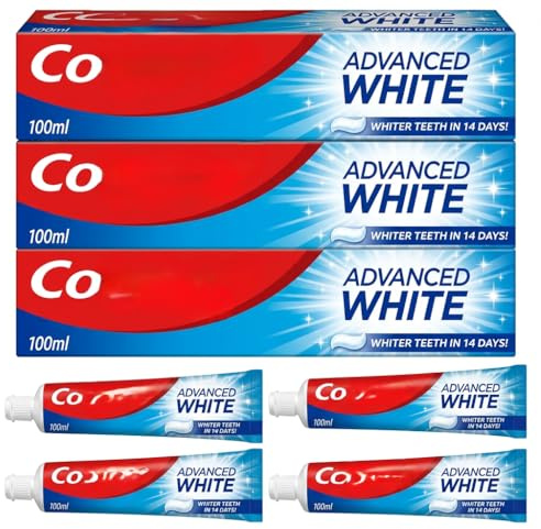 Colgattee Advanced White Toothpaste 100ml 3 Pack | Fluoride Whitening, Enamel Safe & Fresh Breath