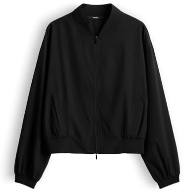 someday Damen Jacke | Sportlicher Blouson aus Stretch Qualität Regular Fit Black, 38