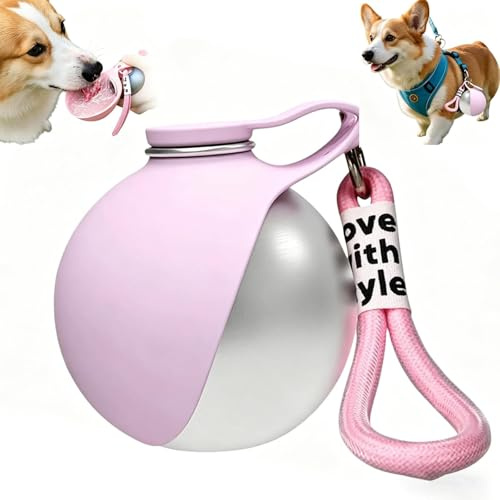Dog Water Bottle, Portable Dog Water Bottle with Bowl, Dog Travel Water Bottle for Walking, Small Dog Water Bottle for Outdoor Activities, Convenient Drinking Solution for Pets