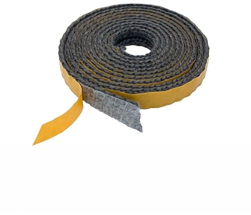 Opatiny Cuerda de sellado de vidrio para estufa de 2,5 m, 18 mm de ancho, 3 mm de grosor, fibra de vidrio negra para junta plana para chimenea, quemador de leña, horno para sellado de puertas