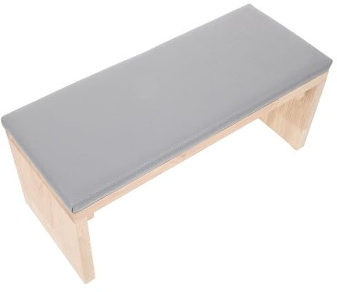 FRCOLOR Coussin Repose-mains Style Russe Simple et Élégant pour Manucure en Bois et Cuir Respirant, Support pour Lampe à Ongles ou Aspirateur pour Salon Professionnel