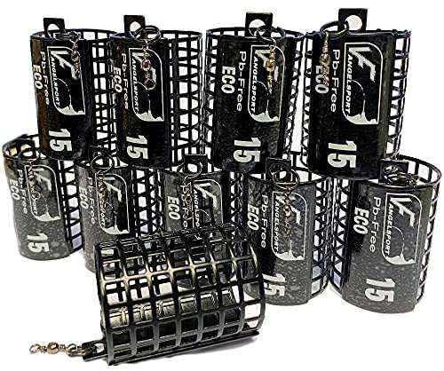 Vf-Angelsport 10 Stück Futterkorb rund sehr Gute Qualität alle Gewichte zur Auswahl (50g)