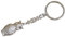 Schlüsselanhänger Metall Eule silber 11cm in Geschenkbox