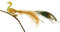 Thüringer Weihnacht Birds of Glass® Glas-Vogel Pfau Gold mit Pfauenfeder & Flaumfeder