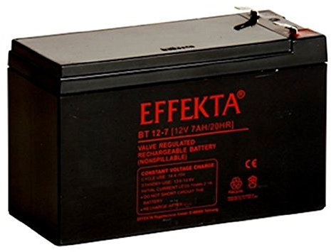EFFEKTA BFL/BT 12-7 Batterie/Akku, 12V/7Ah VDs schwarz