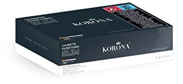 Korona Slim Filterhülsen 6,8mm Durchmesser 120er Box 5 Boxen (600x Hülsen)